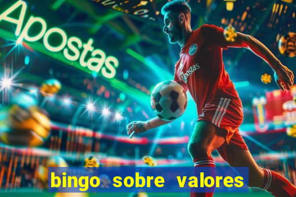 bingo sobre valores para imprimir